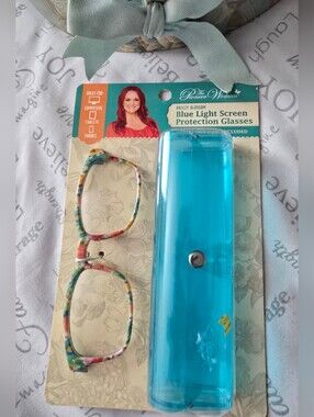 The Pioneer Woman Teal Floral Blue Light Protection Glasses Case